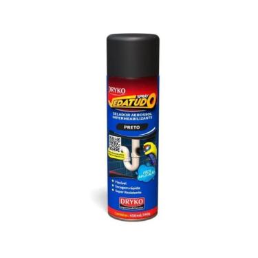Imagem de Spray Vedatudo Impermeabilizate 235g-400ml Emborrachado Preto - Dryko