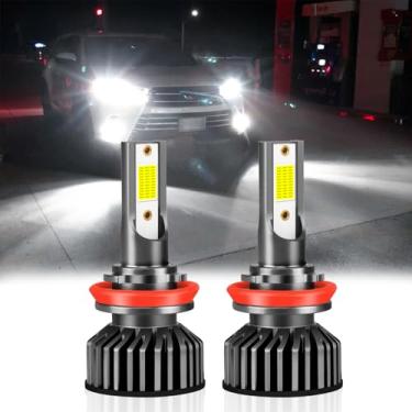 Imagem de Generic Lâmpadas De Led Para Farol Neblina Toyota Highlander 2011-2022, H8/H11, 12V 120W 6000K, Branco Frio, 500% Mais Brilhante, Plug And Play, À Prova D'Água Ip68, Pacote Com 2