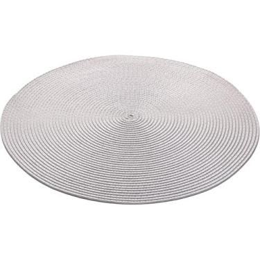 Imagem de Jogo Lugar Americano Redondo Sousplat Mesa 38cm Lyor Cinza