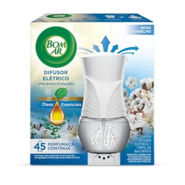Imagem de Bom Ar Difusor Elétrico Lirio Branco e Algodão Aparelho + Refil 16ml