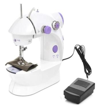 Imagem de Mini Máquina Led Costura Reta Portátil Branca 110V/220V Led - Fss Vari