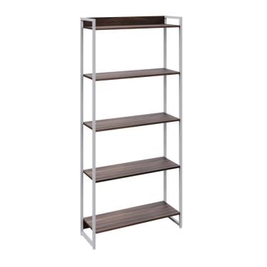 Imagem de Estante Dynamica 80x30x187cm C/05 Prateleiras Nogal / Est.branca Nogal / Est.branca