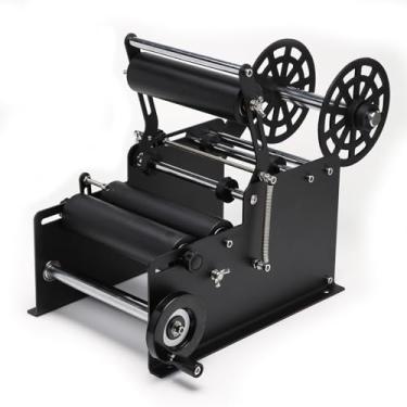 Imagem de Sumeve Máquina de rotulagem manual de garrafas, aplicador de etiqueta de garrafa para garrafas redondas (preto)