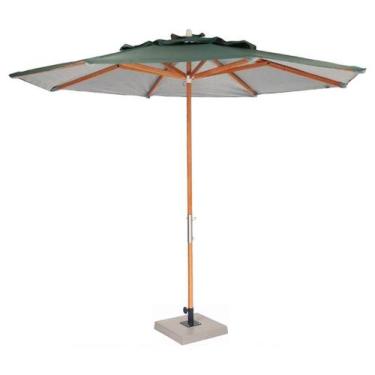 Imagem de Ombrelone Leblon Verde Militar em Madeira 2,00 MT (LARG) Base 49x49 cm