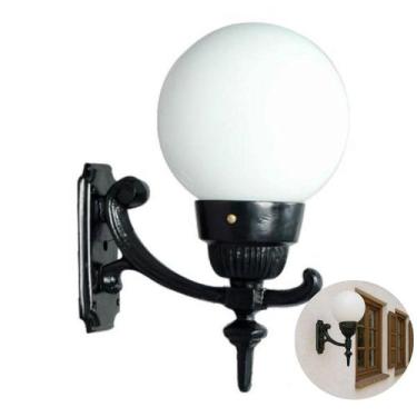 Imagem de Luminária Globo Pequena 3 com Braço Externa Interna Alumínio 37cm - Lu