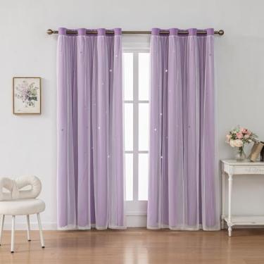 Imagem de Cortinas blackout ombré arco-íris para crianças, meninas, quarto, sala de estar, listras escuras, dupla camada de estrela, decoração de casa, decoração de casa, cortinas de janela com ilhós gradientes