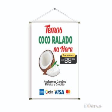 Imagem de Banner pronto Coco ralado BA 511 medida 45x70 cm arte Pronta