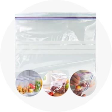 Imagem de Kit 15 Sacos Herméticos para Conservar Alimentos, Reutilizáveis - Organizador de Alimentos, Geladeiras e Armários - Saco com Vedação Hermética Médio18x22cm (15)