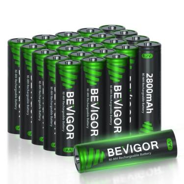 Imagem de Baterias AA recarregáveis BEVIGOR 2800mAh de alta capacidade (24 unida