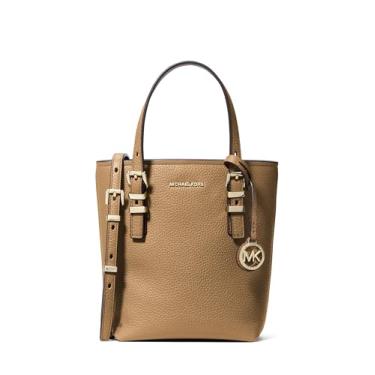 Imagem de Michael Kors Quinn Bolsa tiracolo extra pequena, ferragens douradas/couro seixo/casca