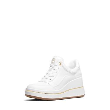 Imagem de Michael Kors Tênis feminino Emmy Wedge Trainer, Branco óptico, 40