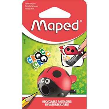 Imagem de Apontador, Maped, Croc Easy Joaninha, 18114,Vermelho e Preto,Pequeno