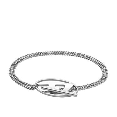 Imagem de Diesel Pulseira masculina de corrente de aço inoxidável (modelo: DX1535040), One Size, Aço inoxidável, Sem Pedra Preciosa