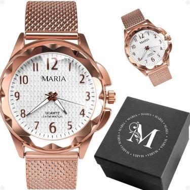 Imagem de Relogio Rose Prova Dagua Inox Silicone Feminino + Caixa Social Ajustavel Moda autêntico Resistente