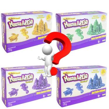 Imagem de Massa Areia Brilhante Sunny 170g Textura Modelar Sensorial Para Crianç