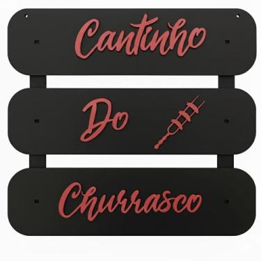 Imagem de Placa Decorativa Parede Cantinho Do Churrasco Área Gourmet Lazer - Imp