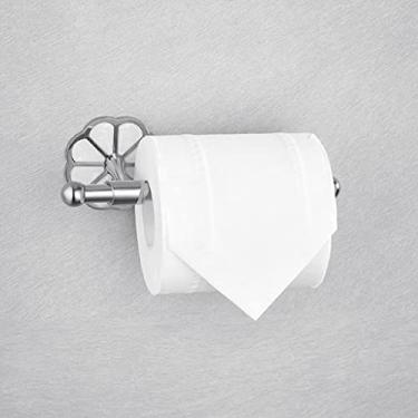 Imagem de Kit de acessórios de banho, acessórios de banheiro, suporte de papel de rolo de cobre, gancho único, escova de vaso sanitário, cesta de lenços, conjunto de ferragens de banheiro montado na parede (cor