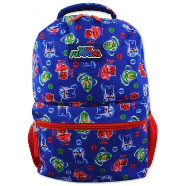 Imagem de Mochila Escolar Infantil 40cm Disney PJ Masks para Meninos, Azul