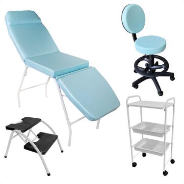 Imagem de Kit Completo Clínica Estética: Maca Mocho Escada e Carrinho