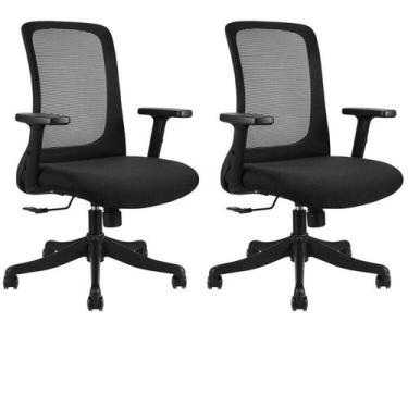 Imagem de Kit 2 Cadeiras para Escritório Diretor Office Nr17 Boston - Espresso M