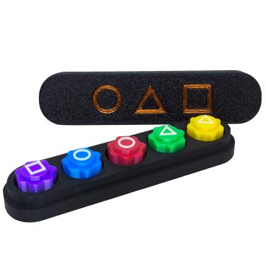 Imagem de Jogo 5 Marias Gonggi Round 6 Estojo Squid Game Coreano