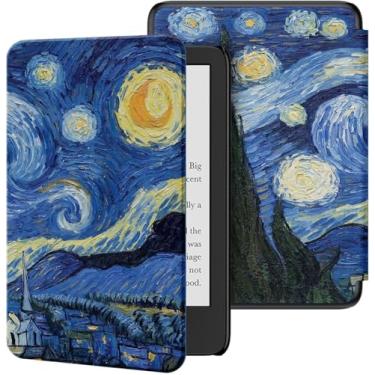 Imagem de Capa para Kindle Colorsoft Com Alça + Película - Tela 7 polegadas - 2025 - Case Kindle Colorsoft Signature (Noite Estrelada)