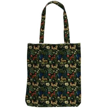 Imagem de Bolsa vintage botânica para mulheres, colega de trabalho, filha, amiga, tia, clássica, floral, praia, Natal, Ação de Graças, presentes de aniversário, retrô, reutilizável, para compras, férias