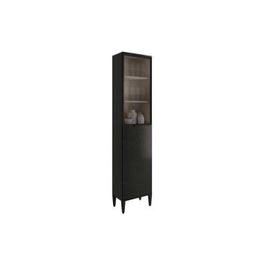 Imagem de Paneleiro De Cozinha Alpha 2509 C- 2 Portas (1 C- Vidro) 50cm Preto - Carraro