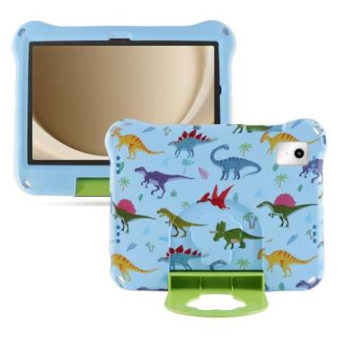 Imagem de Simicoo T-Mobile REVVL Tab 2 5G Tablet 10,1 polegadas 2025 capa para tablet dinossauro para crianças, meninos, meninas, leve, espuma vinílica acetinada, à prova de choque, com alça de suporte, capa de