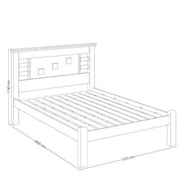 Imagem de Cama Casal Lavínia Malbec Malbec/off White Framar Móveis