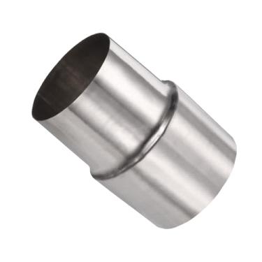 Imagem de PATIKIL Conector redutor de adaptador de exaustão de 5 cm ID a 6 cm OD, acoplador de duto redondo universal de tubo de fogão de aço inoxidável para aquecedores de água, fogões de madeira, lareiras