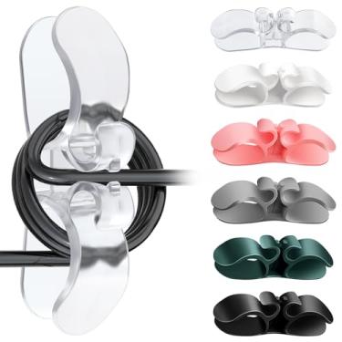 Imagem de Organizador de cabos para utensílios de cozinha, 8 peças, suporte de cabo, organizador de cabos atualizado para eletrodomésticos, panela de pressão, batedeira, liquidificador, cafeteira, fritadeira a