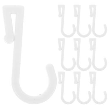 Imagem de ARTIBETTER Ganchos planos de plástico resistente para pendurar em forma de J, 10 peças para prateleiras de arame de cozinha e banheiro