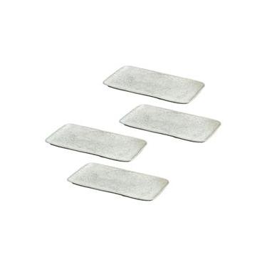 Imagem de Conjunto de Travessas Retangulares Pequenas Porto Brasil Orgânico Echo 22x9,5cm - 4 Peças