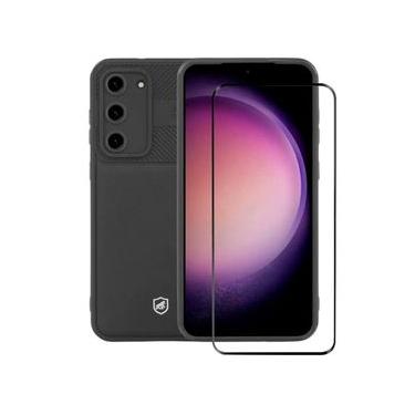 Imagem de Kit Capa Symetric Preta e Pelicula Coverage para Samsung Galaxy S23 Plus - Gshield