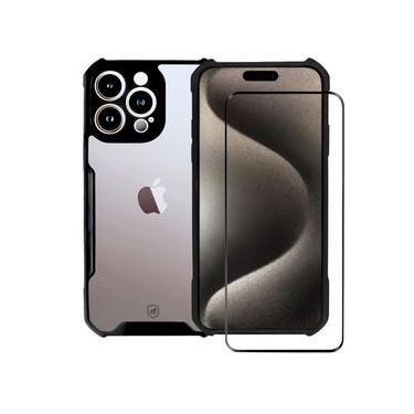 Imagem de Kit Capa Dual Shock X e Pelicula Ultra Glass para iPhone 15 Pro Max - Gshield