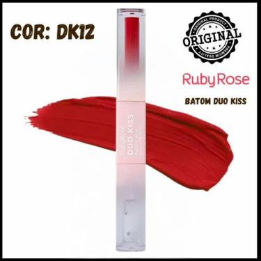 Imagem de Batom Duo Kiss LipsTick Ruby Rose HBL6203, DK12