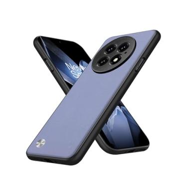 Imagem de Puxssul Capa para OnePlus 13, traseira de couro sintético anti-impressão digital + bordas duráveis de TPU macio à prova de choque, capa protetora para câmera slim fit antiarranhões para Oneplus 13 5G