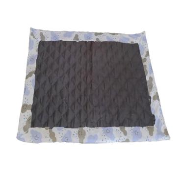 Imagem de Tapete Higiênico Impermeável para Pet, Marrom Escuro, Reutilizável e Lavável, Base Matelada com Bordas Estampadas, 70x70 cm, 2 Unidades (Azul Bebê Nuvem, Pequeno)