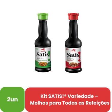 Imagem de Kit Shoyu Satis! 150ml - 2 Sabores - Tradicional E Legumes