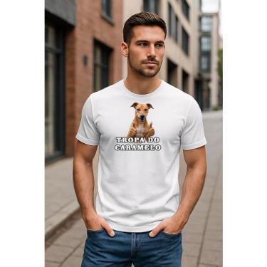 Imagem de Camiseta Dog Caramelo Estampa Divertida  Tropa do Caramelo  Unissex Al