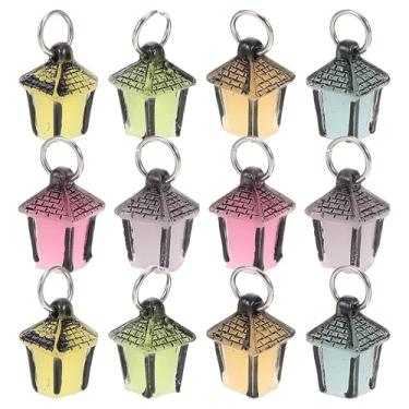 Imagem de Mobestech Conjunto de 12 Lanternas Luminosas Pequenas para Decoração de Artesanato Diy, Decoração de Cenários, Lanternas de Resina para Fotografia, Acessórios Decorativos.