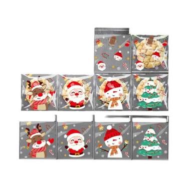 Imagem de Sacos OPP Autoadesivos De Natal Para Doces, Chocolates, Biscoitos, Sal