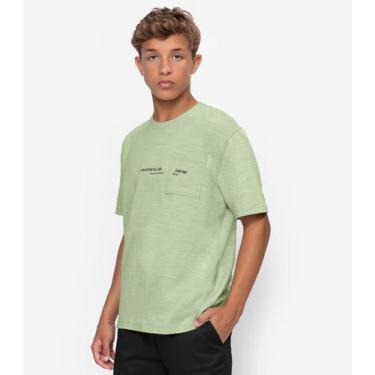 Imagem de Camiseta Juvenil Malhão Flamê Masculina Minty Verde, 12, Verde