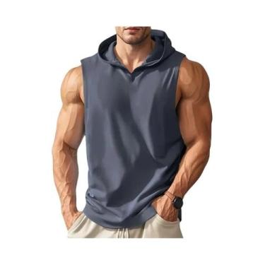 Imagem de Camiseta Sem Mangas Com Capuz Para Homens, Verão, Basquete, Corrida, T