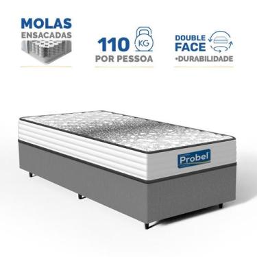 Imagem de Cama Box com Colchão de Molas Ensacadas Double Face Essence Probel Sol