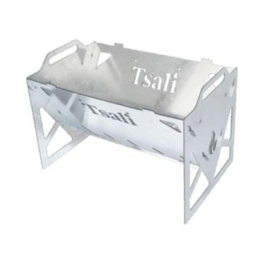 Imagem de Churrasqueira Desmontável Portátil Camping Praia Aço Inox. - TSALI