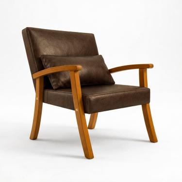 Imagem de Kit 2 Poltronas Jade Tecido Corino Para Sala De Estar Moderna Decorativa