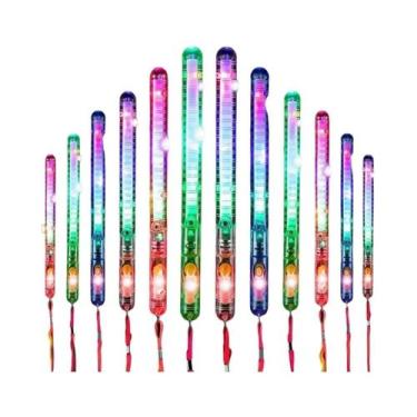 Imagem de Varinhas De Fibra Óptica LED Coloridas E Piscantes 12/24/48 Peças, Lem