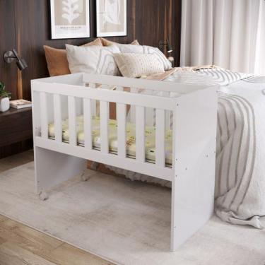 Imagem de Mini Berço Cama Chiqueirinho Baby Com Colchão Quarto Infantil 2 em 1 B
